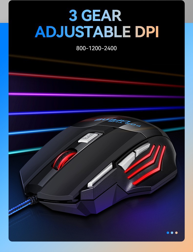 Wired Game Mouse 7-Button Dazzling Breath Light Game Mouse Kabelgebundene Spielmaus, 7 Tasten, blendende Atemlicht-Spielmaus