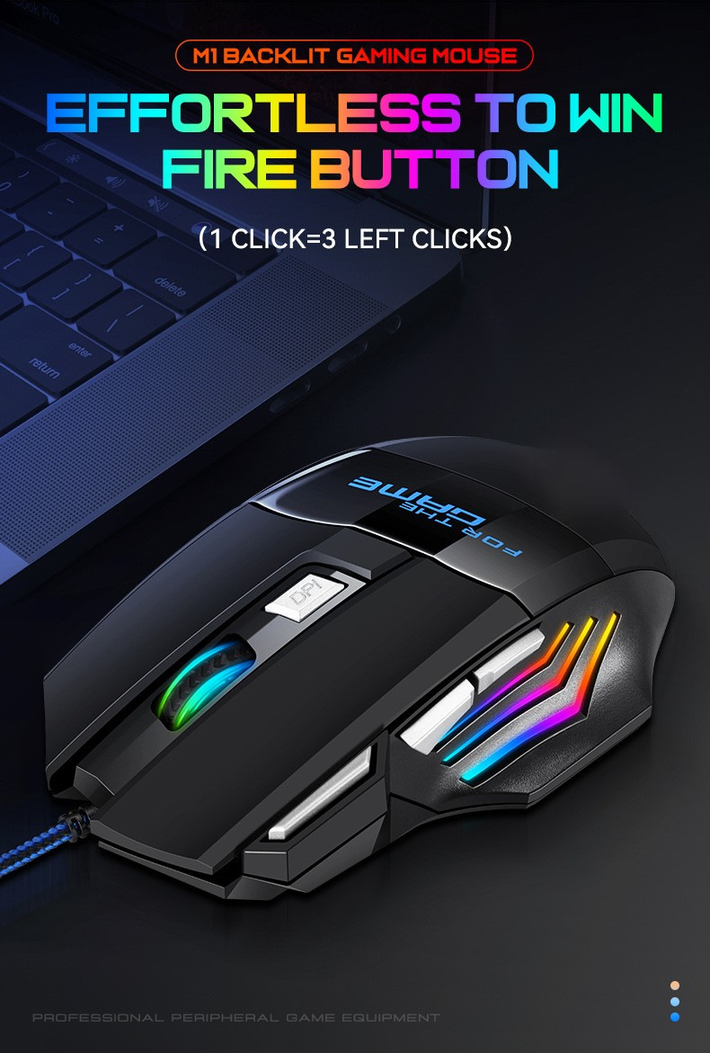 Wired Game Mouse 7-Button Dazzling Breath Light Game Mouse Kabelgebundene Spielmaus, 7 Tasten, blendende Atemlicht-Spielmaus
