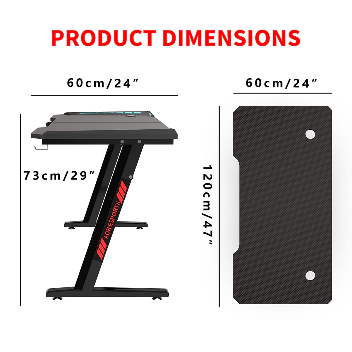 Z-f&ouml;rmiger, umweltfreundlicher 100/120/140 cm Gaming-Schreibtisch f&uuml;r das B&uuml;ro Z2-7