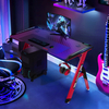 R-förmiger, umweltfreundlicher, integrierter Gaming-Schreibtisch mit RGB-Licht