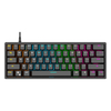 Elektronische sportliche kabelgebundene mechanische Tastatur. Steckbare mechanische Tastatur mit 61 hellgrünen Achsen