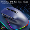 2,4 g kabellose Maus mit Dual-Modus, kabelgebunden, kabellose Pferdelicht-Lade-Gaming-Maus