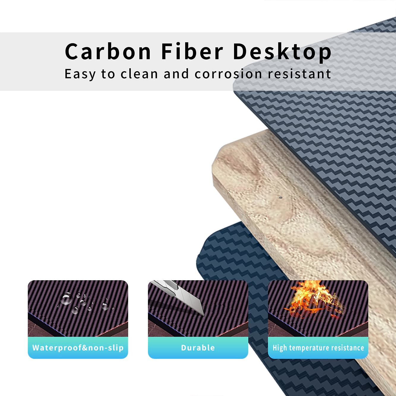 Gaming-Schreibtisch aus Spanplatten der G&uuml;teklasse P2 mit ergonomischem Design f&uuml;r B&uuml;ro L1-7