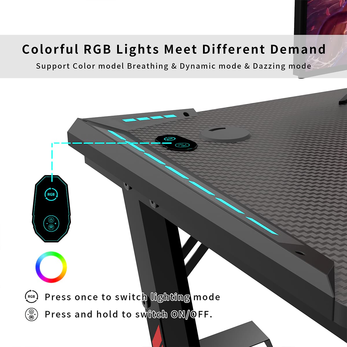 Z-f&ouml;rmiger, umweltfreundlicher 100/120/140 cm Gaming-Schreibtisch f&uuml;r das B&uuml;ro Z2-7