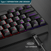 Elektronische sportliche kabelgebundene mechanische Tastatur. Steckbare mechanische Tastatur mit 61 hellgrünen Achsen