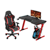 Büro-Gaming-Schreibtisch in Z-Form, 119,4 cm (47 Zoll), Spanplatten-Schreibtisch mit Mauspad, Gamer-Tische mit Getränkehalter und Kopfhörerhaken
