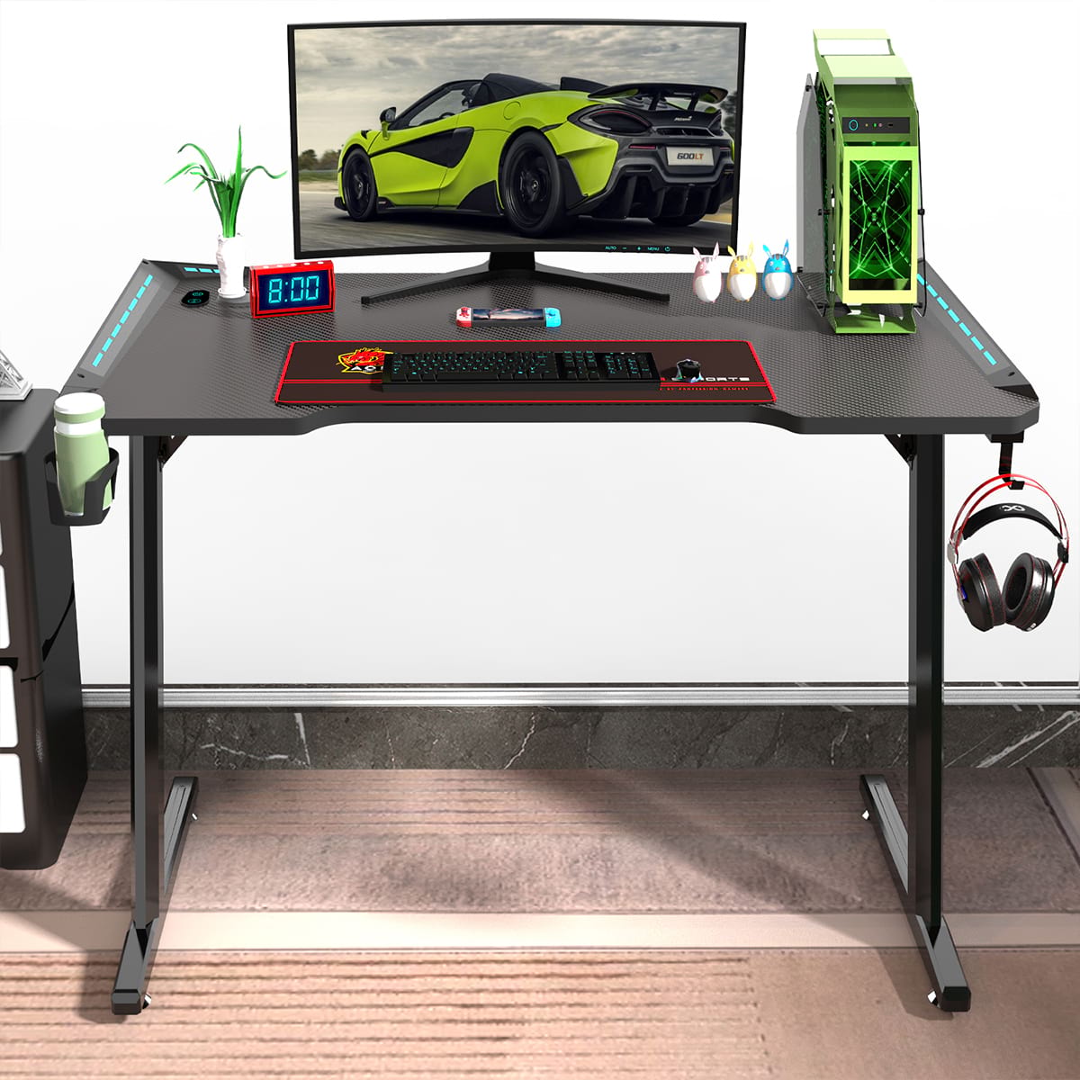 Z-f&ouml;rmiger, umweltfreundlicher 100/120/140 cm Gaming-Schreibtisch f&uuml;r das B&uuml;ro Z2-7